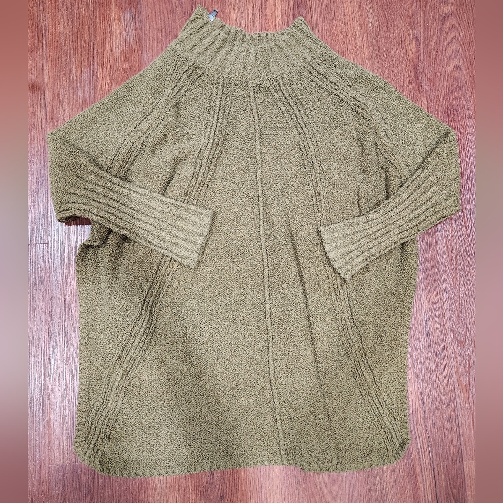 Free People Split Zip Pullover Sweater Alpaca - image 3